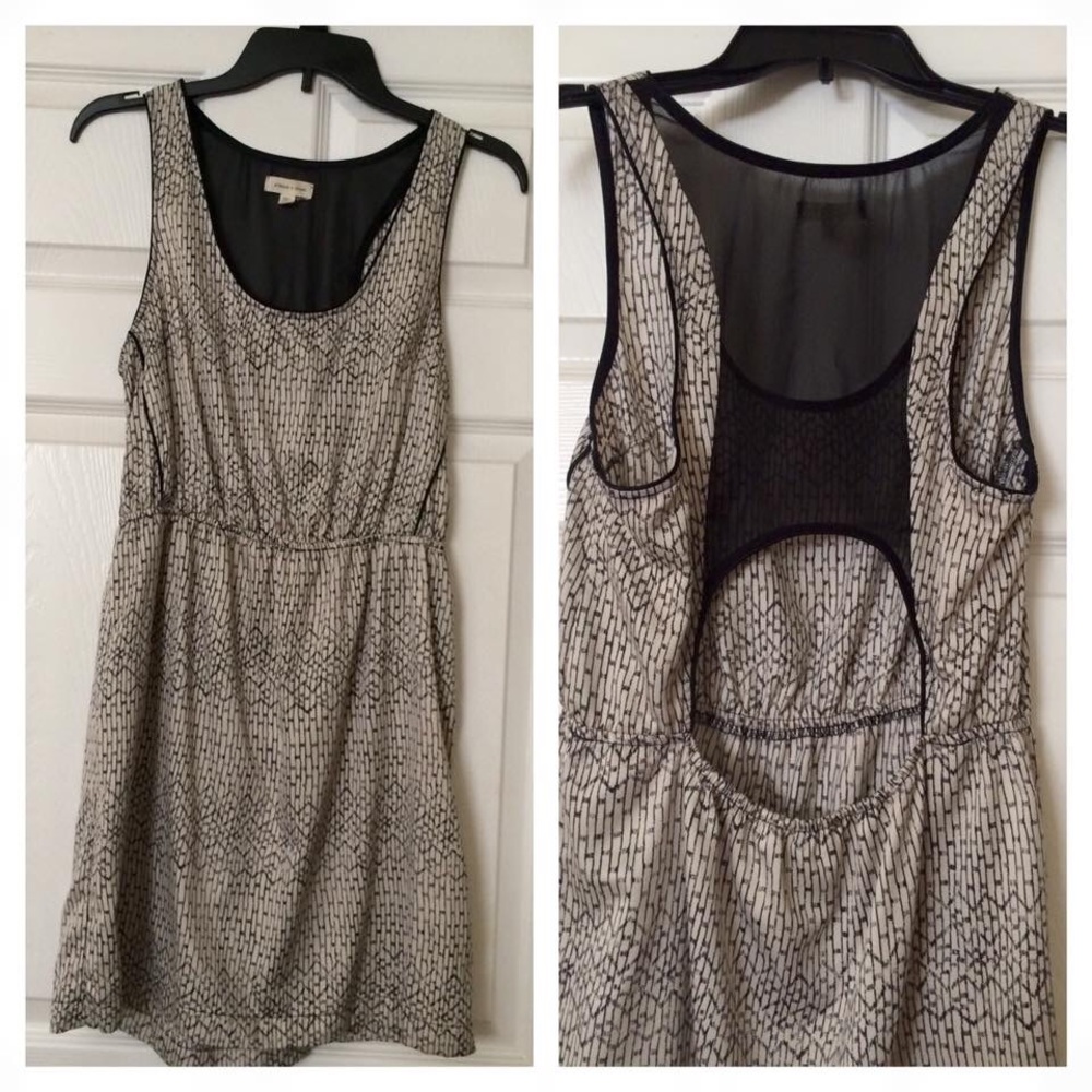 Urban Outfitters Silence + Noise Black & White Sheer Back cutout Dress